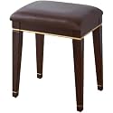 Padded Vanity Stool Bench for Makeup Room Living Room Bathroom Cotton Makeup Bench Height(Brown)