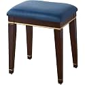Padded Vanity Stool Bench for Makeup Room Living Room Bathroom Cotton Makeup Bench Height(Blue)
