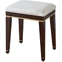 Padded Vanity Stool Bench for Makeup Room Living Room Bathroom Cotton Makeup Bench Height(White)