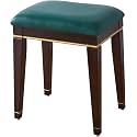 Padded Vanity Stool Bench for Makeup Room Living Room Bathroom Cotton Makeup Bench Height(Green)