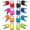Padlock (8 Pack) Small Padlock with Key for Luggage Lock, Backpack, Gym Locker Lock, Suitcase Lock, Classroom Matching Game and More