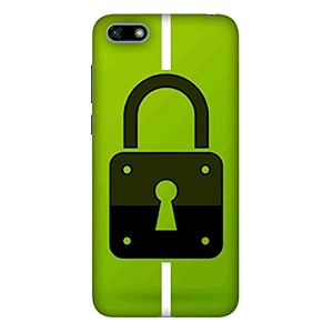 padlock icon in flat style hard printed designer case for honor 7s back cover mrr1485