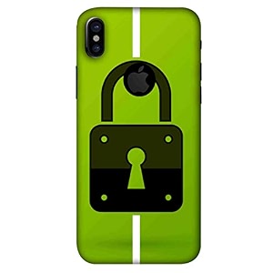 padlock icon in flat style hard printed designer case for apple iphone x logo view case back cover mrr1485