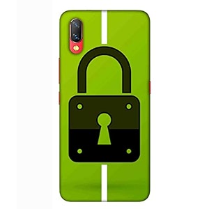 padlock icon in flat style hard printed designer case for vivo nex s back cover mrr1485