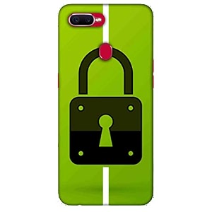 padlock icon in flat style hard printed designer case for oppo f9 back cover mrr1485