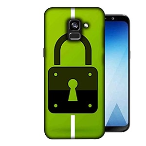 padlock icon in flat style hard printed designer case for samsung galaxy a5 2018 back cover mrr1485