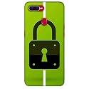 Padlock Icon in Flat Style Hard Printed Designer Case for Oppo F9 Back Cover MRR1485