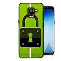 Padlock Icon in Flat Style Hard Printed Designer Case for Samsung Galaxy A5 (2018) Back Cover MRR1485