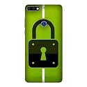 Padlock Icon in Flat Style Hard Printed Designer Case for Honor 7C Back Cover MRR1485