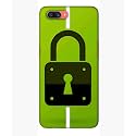 Padlock Icon in Flat Style Hard Printed Designer Case for Oppo A3s Back Cover MRR1485