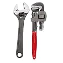 Padmakshi Combo Pack of 2 | 10-Inch Heavy-Duty Pipe Wrench &amp; 8-Inch Adjustable Wrench | Durable, High-Performance Tools for Plumbing, Home, and Industrial Use