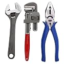 Padmakshi Combo Pack of 3 Tool Kits Set for Home | Includes 8-Inch Adjustable Spanner, 8-Inch Combination Plier, and 10-Inch Pipe Wrench | High-Performance Hand Tools for Plumbing, Repair