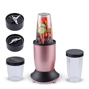 padmashree nutri-mix juicer  blender  chopper  22000 rpm 450 w mixer-grinder  stainless steel blades  3 unbreakable jars with 2 detachable blades  1 year warranty  3 lids rosegold_black