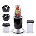 Padmashree® Nutri-Mix Juicer | Blender | Chopper | 22000 RPM 450 W Mixer-Grinder | Stainless Steel Blades | 3 Unbreakable Jars with 2 Detachable Blades | 1 Year Warranty / 3 Lids (Black)