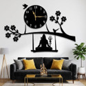 PADMASIDDHI Analog 68 cm X 43 cm Wall Clock (Black, Without Glass, Standard)