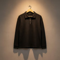 PADPOLE Men Self Design Zip Neck Polycotton