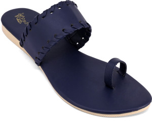 padvesh women flats sandal navy  7