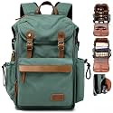 Padwa Lifestyle Green Camera Backpack - Professional DSLR & UAV Camera Bag,Anti Theft Canvas Camera Backpacks with Rain Cover,Large Capacity Photography Travel Camera Bag with Multi Compartments