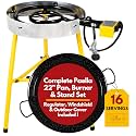 Paelluxe Paella Burner Stand &amp; Regulator Set with 22 Inch Pan -16 Servings