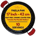 Paelluxe Paella Pan Enameled No-Rust Steel Skillet - 17 Inch, 10 Servings
