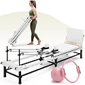 PAETA Pilates Reformer, 86" Foldable Reformer Pilates Machine with Adjustable Reformer Heights, Pilates Equipment with Music Wire Spings and Jump Boards