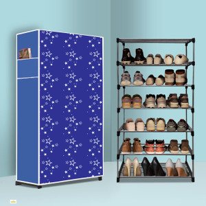 paffy 6 tier foldable shoe rack  space saver universal for entry bedroom  balcony metal collapsible shoe stand