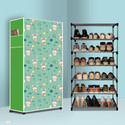 PAffy 6 Tier Foldable Shoe Rack – Space Saver, Universal for Entry, Bedroom & Balcony Metal Collapsible Shoe Stand