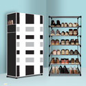 PAffy 6 Tier Foldable Shoe Rack – Space Saver, Universal for Entry, Bedroom & Balcony Metal Collapsible Shoe Stand
