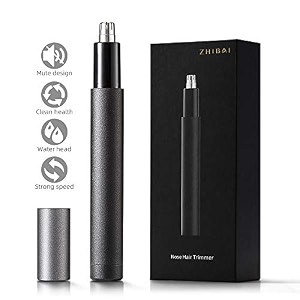 painless nose and ear hair trimmer clippers shaver painless ear nose hair trimmer for men and women waterproof and battery-operated shaver black
