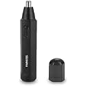Painless Nose Hair Trimmer, Ear and Nose Hair Trimmer for Men Women Cordless Waterproof Nose Hair Remover (Black)