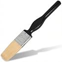 Paint Brush with Black Handle, Natural Bristle, 25mm Width, Professional Quality for Wall Oil Canvas Enamel and Water-Based Painting