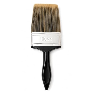 paint brush super sturdy bristles 100mm width for wall oil canvas enamel and water-based painting with ergonomic handle random colors 4 inch