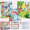 Paint By Numbers Kit For Kid and Adult, 3 Pack Pre Drawn Canvas, Includes 8x10 Inch Framed Canvas with 24x3ml Acrylic Paint Pot, 6 Brushes, Crafts Gift For Girls 6-12, Adult, Art Supplies, Paint Set