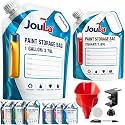Paint Storage Bags 8 Pack, Reusable Paint Saver Bags, 4 x 1 Gallon &amp; 4 x 2 Quart, Leak-Resistant with Funnel, Filter, Clamp Holder &amp; Marker Pen