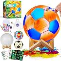 Paint Your Own Soccer Lamp Kit, 3D Night Light, Crafts for Kids Age 4-12