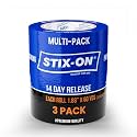 Painter’s Tape –2in/ 1.88-inch x 60 yds Masking Tape Rolls – Paint Tape for Wall, Trim, Glass, Metal – Fine Line Tape for Precise Lines, Edges – Residue- Free Blue Painters Tape – 3 Rolls Pack