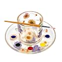 Painters Cup and Palette Set for Painting Lovers Round Paint Tray and Palette with Water Cup and Clever Brush Cutout Artists Painters Mother’s Day Gift for Her Creative Art Supplies Studio Essential