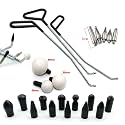 Paintless Dent Repair Tools Dent Removal Rods with Awl Head Paintless Dent Removal Kit Car Auto Body Dent Removal of Hail Dents and Door Ding (3pcs Rod 20 pcs Pen)