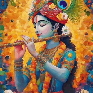 paintwaint krishna amp radha paint by number kit for adults amp kids  35 x 40 cm diy painting set with numbered canvas colors palette amp brushes  easy for beginners 16 colors canvas roll pw2