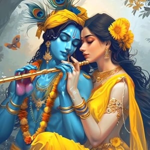 paintwaint krishna amp radha paint by number kit for adults amp kids  35 x 40 cm diy painting set with numbered canvas colors palette amp brushes  easy for beginners 16 colors mdf frame pw23