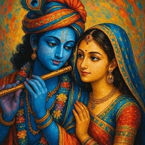 paintwaint krishna amp radha paint by number kit for adults amp kids  35 x 40 cm diy painting set with numbered canvas colors palette amp brushes  easy for beginners 16 colors mdf frame pw11