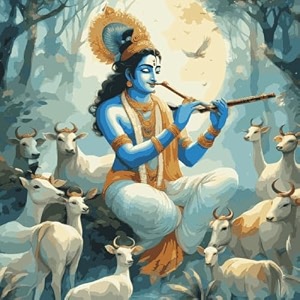 paintwaint krishna amp radha paint by number kit for adults amp kids  35 x 40 cm diy painting set with numbered canvas colors palette amp brushes  easy for beginners 16 colors canvas board pw27