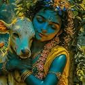 PaintWaint Krishna &amp; Radha Paint by Number Kit for Adults &amp; Kids | 35 x 40 cm DIY Painting Set with Numbered Canvas, Colors Palette &amp; Brushes | Easy for Beginners 16 Colors (MDF Frame, PW9)