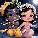 PaintWaint Krishna &amp; Radha Paint by Number Kit for Adults &amp; Kids | 35 x 40 cm DIY Painting Set with Numbered Canvas, Colors Palette &amp; Brushes | Easy for Beginners 16 Colors (Canvas Board, PW4)