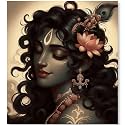 PaintWaint Krishna &amp; Radha Paint by Number Kit for Adults &amp; Kids | 35 x 40 cm DIY Painting Set with Numbered Canvas, Colors Palette &amp; Brushes | Easy for Beginners 16 Colors (Canvas Roll, PW14)