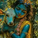 PaintWaint Krishna &amp; Radha Paint by Number Kit for Adults &amp; Kids | 35 x 40 cm DIY Painting Set with Numbered Canvas, Colors Palette &amp; Brushes | Easy for Beginners 16 Colors (Canvas Board, PW9)