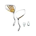 Pairs of Distinctive Skull Skeleton Hand 8mm 10mm Rearview Side Mirror for Motorcycle Scooter Moped Bike Standard Bike (Golden)