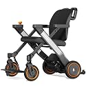 Paiseec Electric Wheelchair, Lightweight Foldable Powered Mobility Chair for Adults, 16 Miles Range, Folding Wheelchair, Push-Assist Technology, Works as Rollator