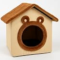 Cat House for Cats,Indoor Cat Bed with Bear Ears Design, Beige and Brown (Beige&amp;Golden, Large)