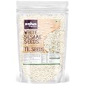 Paiya Organics 900gm White Sesame Seeds Raw & Dehulled For Eating safed Til seeds